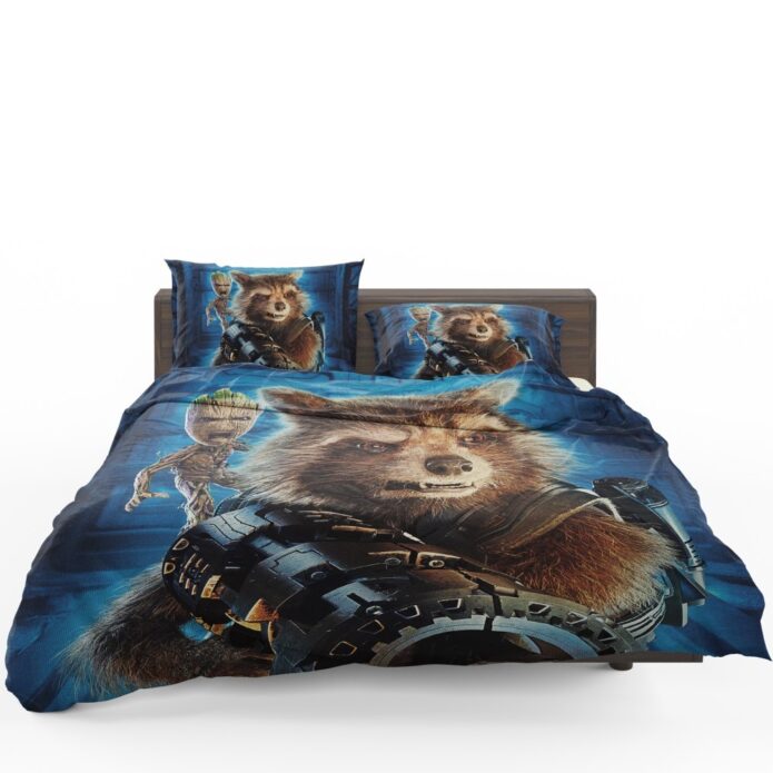 Guardians of the Galaxy Vol 2 Movie Groot Marvel Comics Rocket Raccoon Bedding Set 1