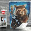 Guardians of the Galaxy Vol 2 Movie Groot Marvel Comics Rocket Raccoon Shower Curtain