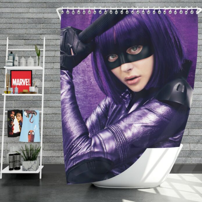 Hit-Girl in Kick-Ass Movie Chloe Grace Moretz Shower Curtain