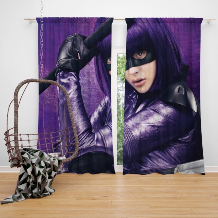 Hit-Girl in Kick-Ass Movie Chloe Grace Moretz Window Curtain