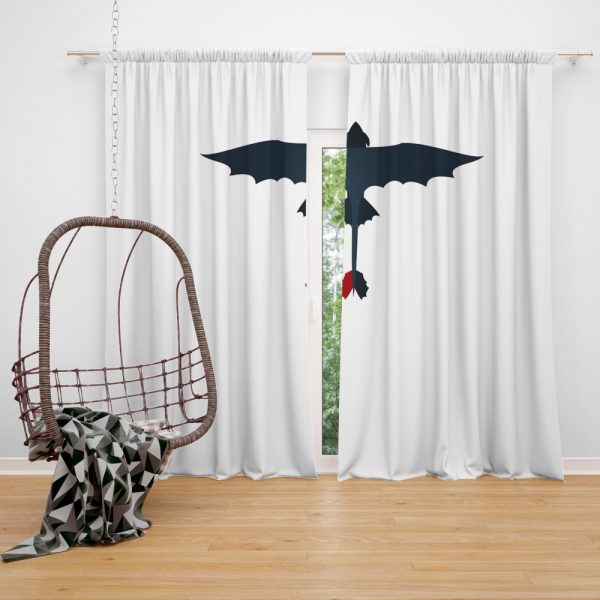 How To Train Your Dragon Movie Toothless Window Curtain