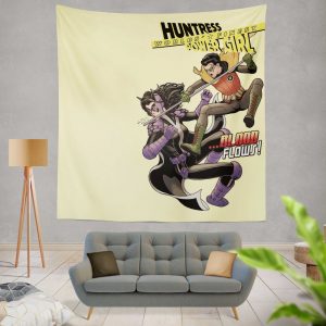 Huntress Worlds Finest Robin DC Comics Wall Hanging Tapestry