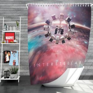 Interstellar Movie Space Shower Curtain