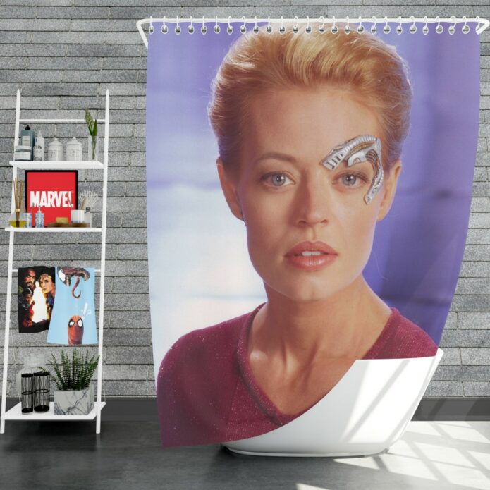 Jeri Ryan in Star Trek Voyager TV Show Shower Curtain
