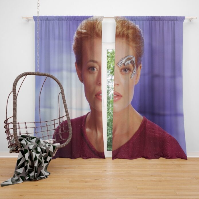 Jeri Ryan in Star Trek Voyager TV Show Window Curtain