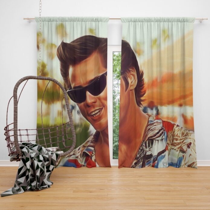 Jim Carrey in Ace Ventura Pet Detective Movie Window Curtain