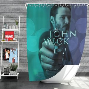 John Wick 2014 Movie Keanu Reeves Shower Curtain