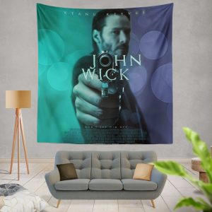 John Wick 2014 Movie Keanu Reeves Wall Hanging Tapestry