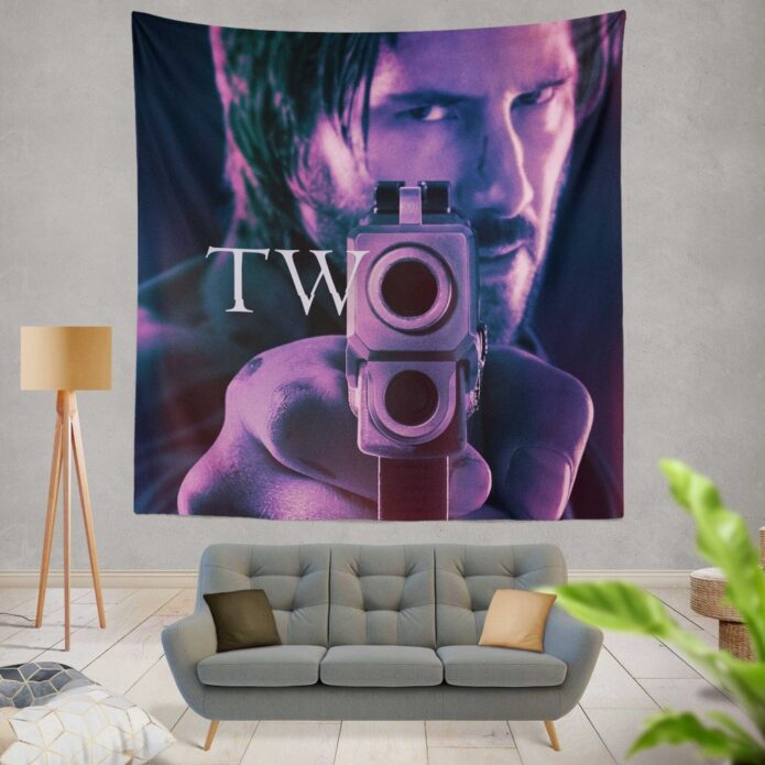 John Wick Chapter 2 Movie John Wick Keanu Reeves Wall Hanging Tapestry