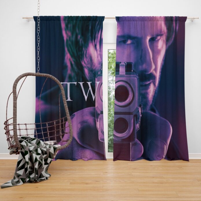 John Wick Chapter 2 Movie John Wick Keanu Reeves Window Curtain