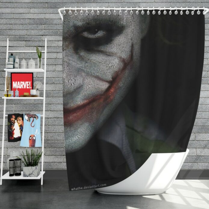 Joker in The Dark Knight Batman Movie Shower Curtain