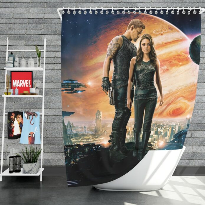 Jupiter Ascending Movie Mila Kunis Channing Tatum Shower Curtain