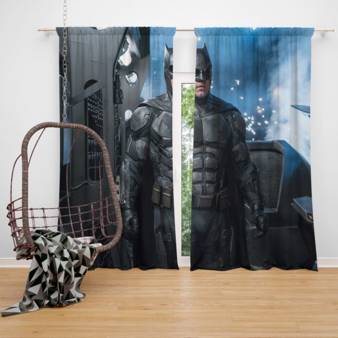 Justice League 2017 Movie Batman Ben Affleck Bruce Wayne Window Curtain