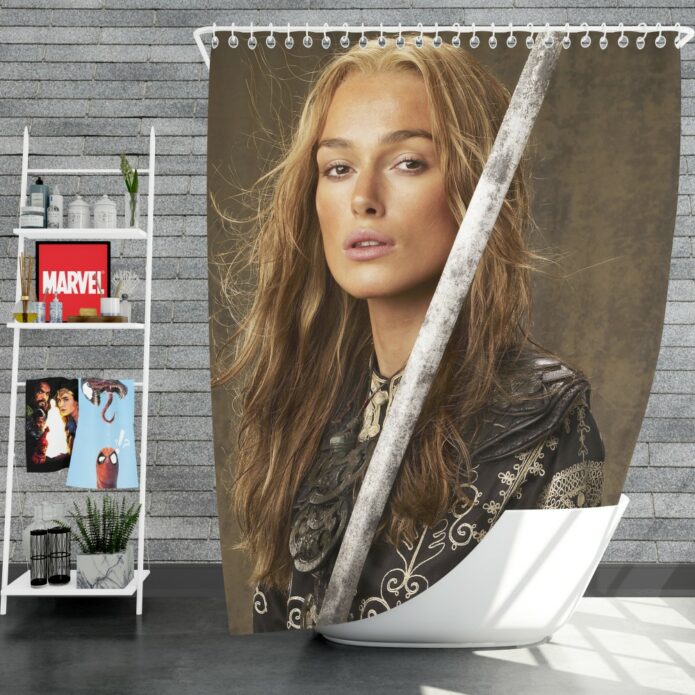 Keira Knightley Elizabeth Swann in Pirates Of The Caribbean At Worlds End Movie Shower Curtain