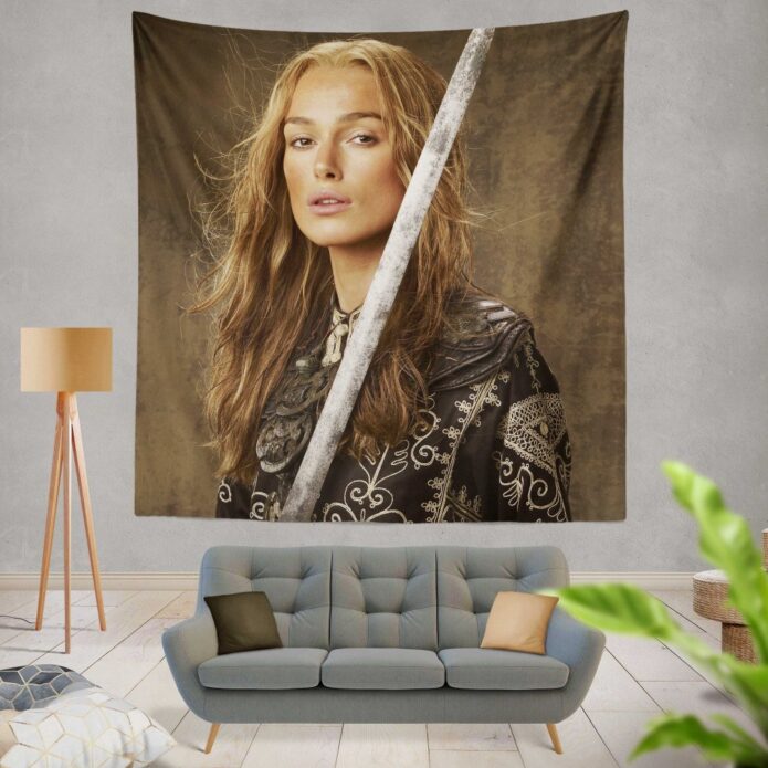 Keira Knightley Elizabeth Swann in Pirates Of The Caribbean At Worlds End Movie Wall Hanging Tapestry