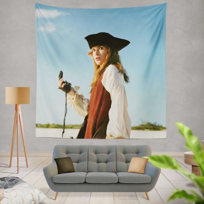 Keira Knightley Elizabeth Swann in Pirates Of The Caribbean Dead Man's Chest Wall Hanging Tapestry