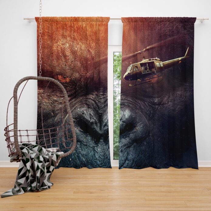 Kong Skull Island Movie Fantasy Window Curtain