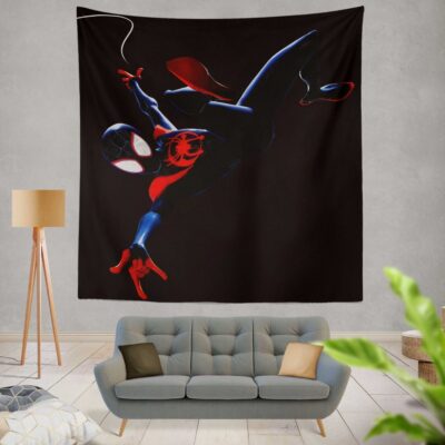MCU Spider-Man Into The Spider-Verse Movie Miles Morales Wall Hanging Tapestry