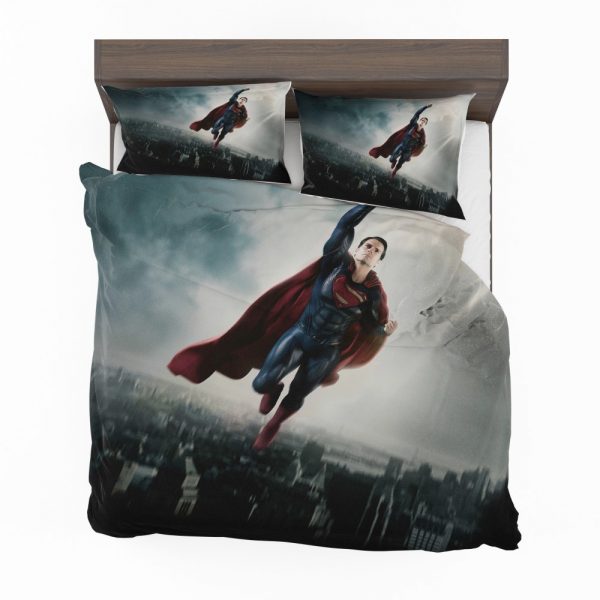 Man Of Steel Movie Superman Bedding Set 2