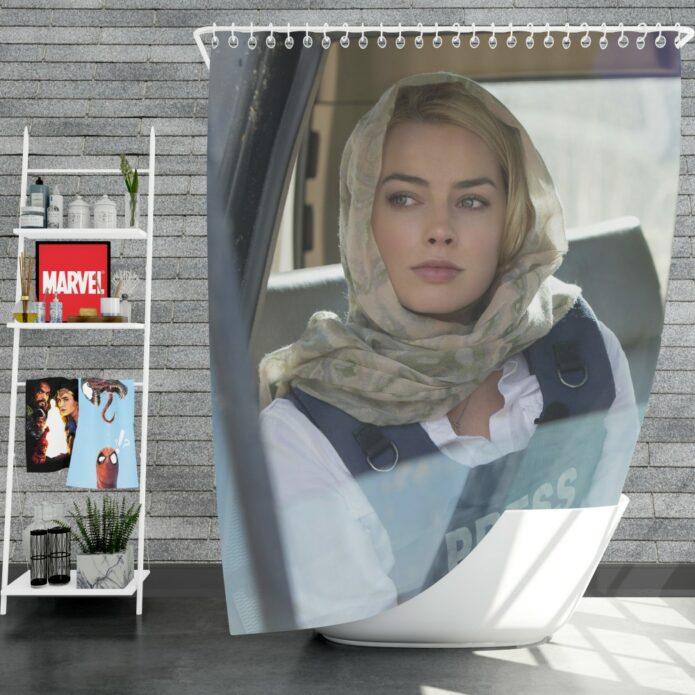 Margot Robbie in Whiskey Tango Foxtrot Movie Shower Curtain