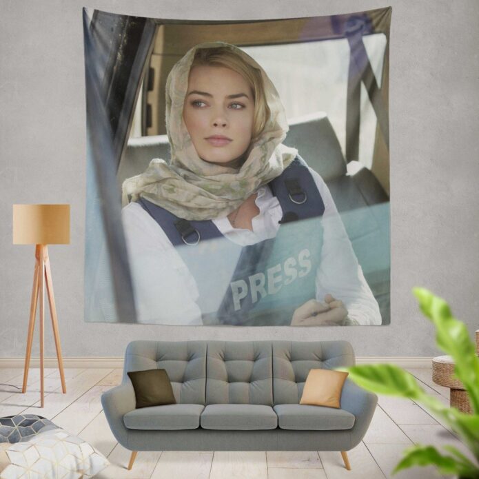 Margot Robbie in Whiskey Tango Foxtrot Movie Wall Hanging Tapestry