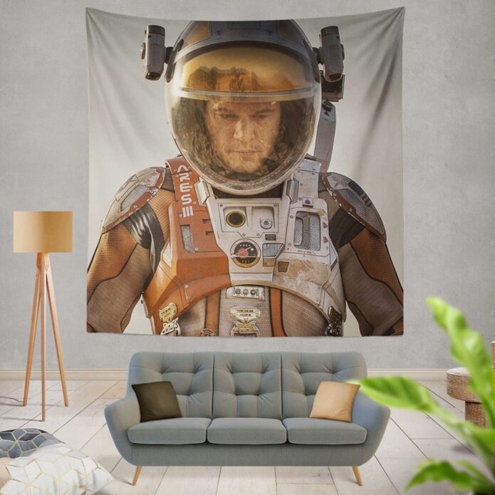 Mark Watney Matt Damon in The Martian Movie Wall Hanging Tapestry