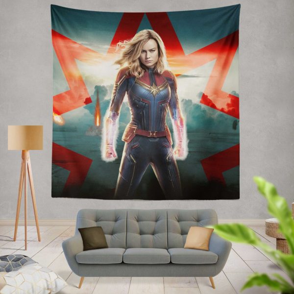 Marvel MCU Captain Marvel Movie Brie Larson Wall Hanging Tapestry
