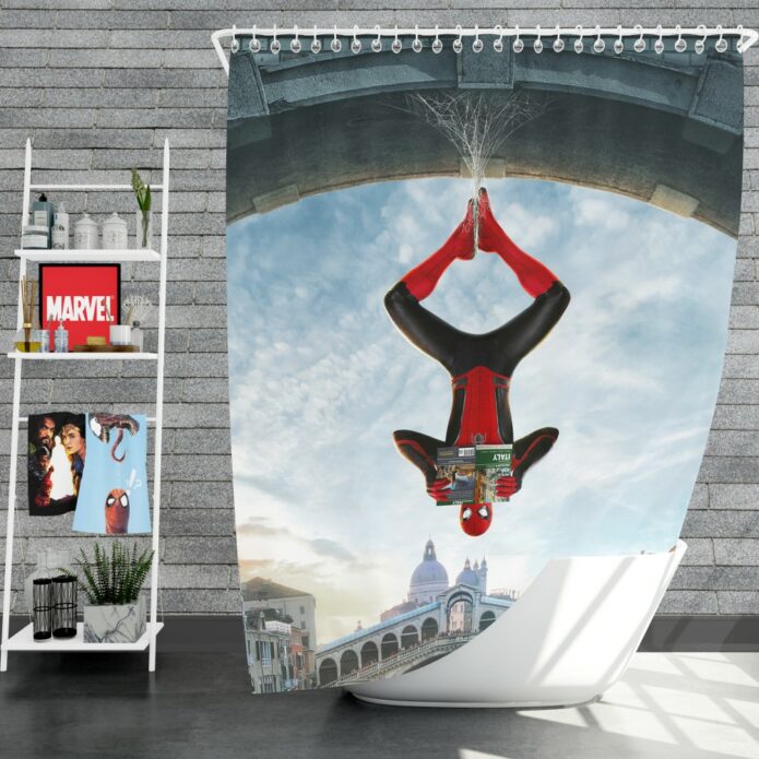 Marvel MCU Spider-Man Far From Home Movie Shower Curtain