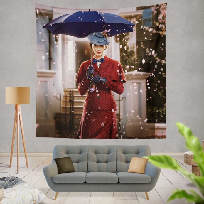Mary Poppins Returns Movie Emily Blunt Wall Hanging Tapestry