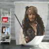 Pirates Of The Caribbean Movie Jack Sparrow Johnny Depp Shower Curtain