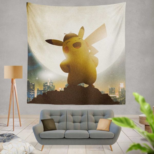 Pokémon Detective Pikachu Movie Pikachu Wall Hanging Tapestry
