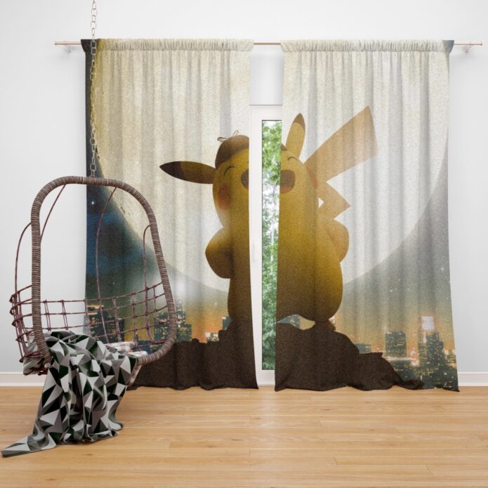 Pokémon Detective Pikachu Movie Pikachu Window Curtain