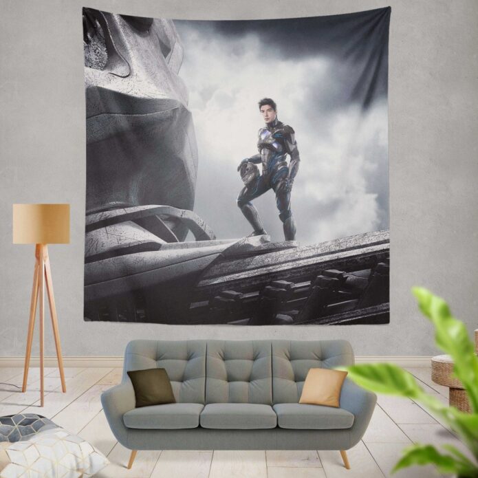 Power Rangers 2017 Movie Black Ranger Zack Taylor Zord Wall Hanging Tapestry