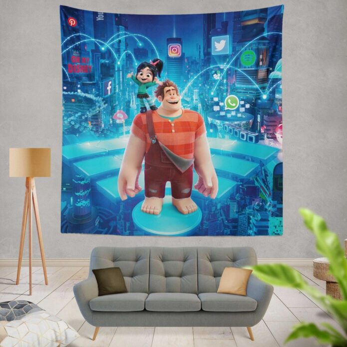 Ralph Breaks the Internet Movie Disney Vanellope von Schweetz Wall Hanging Tapestry