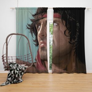 Rambo Movie Sylvester Stallone Window Curtain
