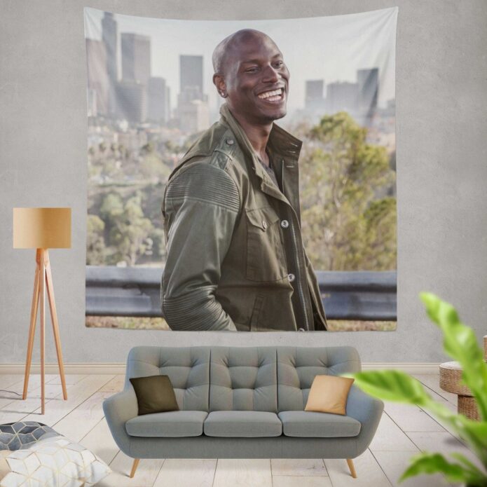 Roman Pearce Tyrese Gibson in Furious 7 Fast & Furious Wall Hanging Tapestry