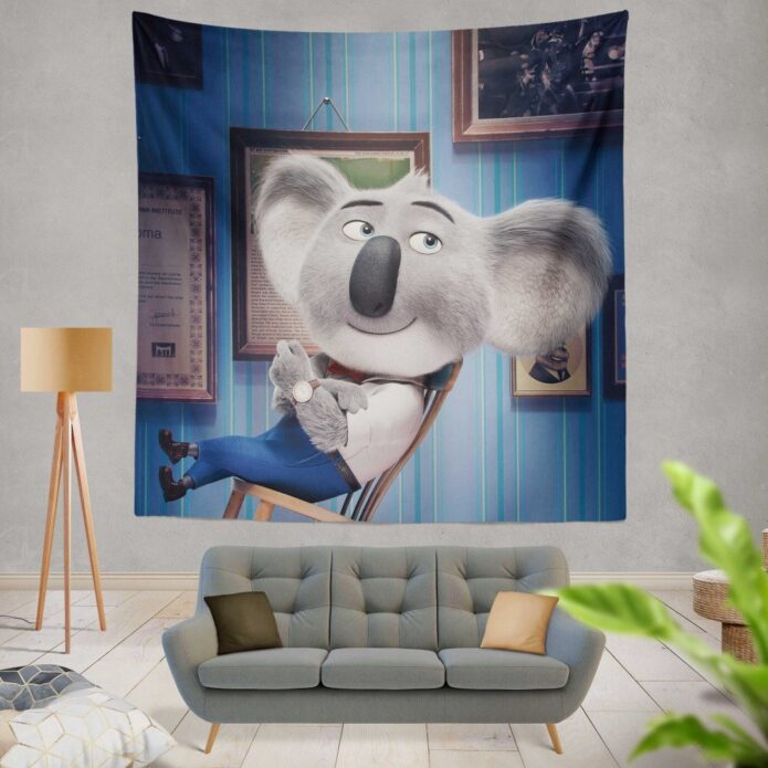 Sing Movie Buster Moon Koala Wall Hanging Tapestry