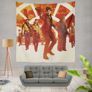 Solo A Star Wars Story Movie Alden Ehrenreich Chewbacca Emilia Clarke Han Solo Qi'ra Wall Hanging Tapestry