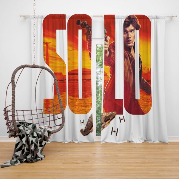 Solo A Star Wars Story Movie Alden Ehrenreich Han Solo Star Wars Window Curtain