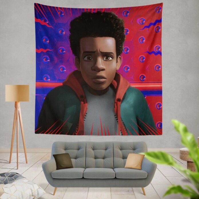 Spider-Man Into The Spider-Verse Movie Avenger Spider Universe Wall Hanging Tapestry