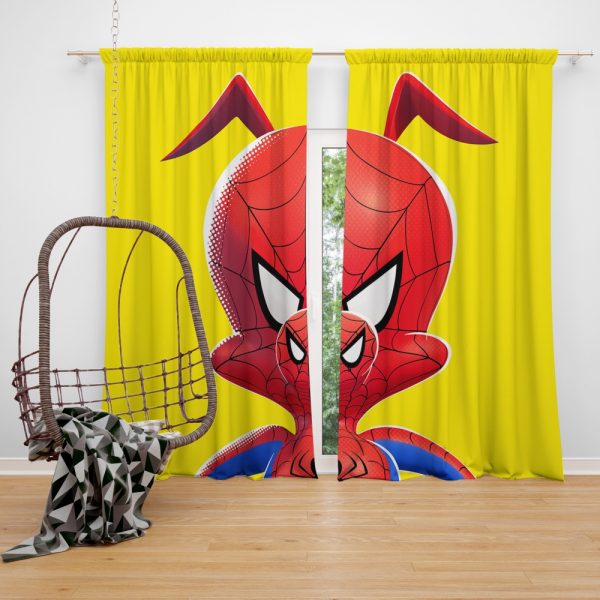 Spider-Man Into The Spider-Verse Movie Kids Window Curtain