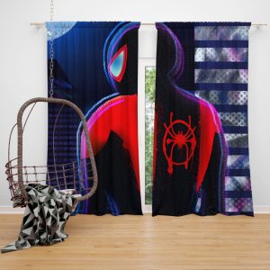Spider-Man Into The Spider-Verse Movie Miles Morales Marvel Comics Window Curtain
