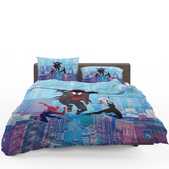 Spider-Man Into The Spider-Verse Movie Miles Morales Spider-Gwen Bedding Set 1