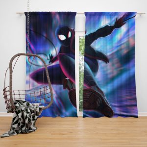 Spider-Man Into The Spider-Verse Movie Miles Morales Window Curtain