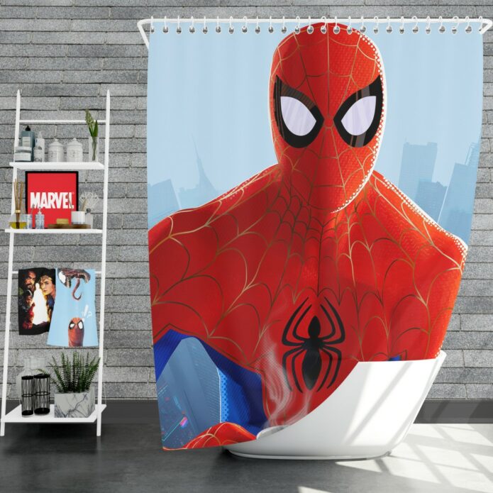 Spider-Man Into The Spider-Verse Movie Shower Curtain