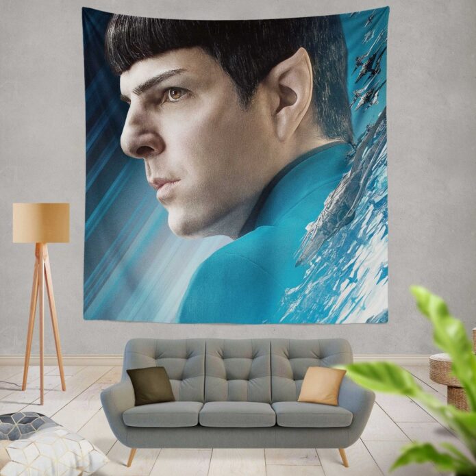 Star Trek Beyond Movie Spock Zachary Quinto Wall Hanging Tapestry