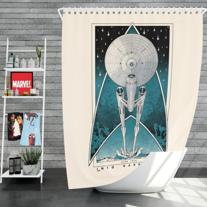 Star Trek Into Darkness Movie Starship USS Enterprise NCC-1701 Shower Curtain