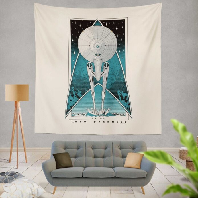 Star Trek Into Darkness Movie Starship USS Enterprise NCC-1701 Wall Hanging Tapestry