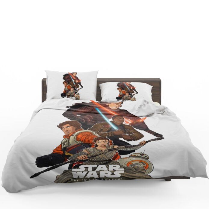 Star Wars Episode VII The Force Awakens Movie BB-8 Finn Kylo Ren Poe Dameron Bedding Set 1