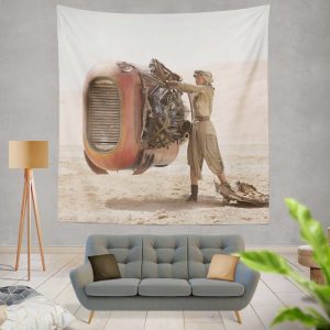 Star Wars Episode VII The Force Awakens Movie Daisy Ridley Rey Star Wars Wall Hanging Tapestry